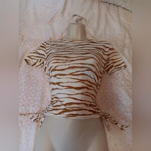 Stylish Zebra Print Women's CropTop